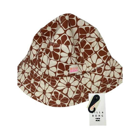 NWT Billabong Girls Floral Bucket Hat AOP Cotton Beach Sun Hat One Size Summer - Picture 1 of 8